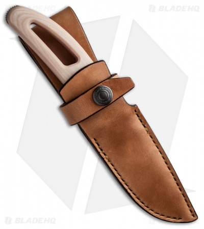 Rockstead KEI-ZDP Knife White Micarta Fixed Blade w/ Sheath (3.625