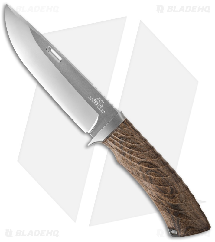 Rockstead KON-ZDP Fixed Blade Knife Wood Micarta (5.25" Mirror Polish)