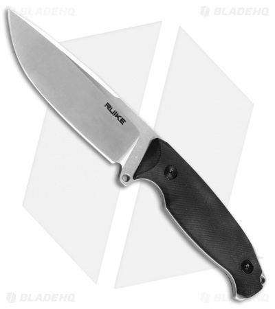 RUIKE Jager Fixed Blade Knife Black G-10 (4.5" Stonewash) F118