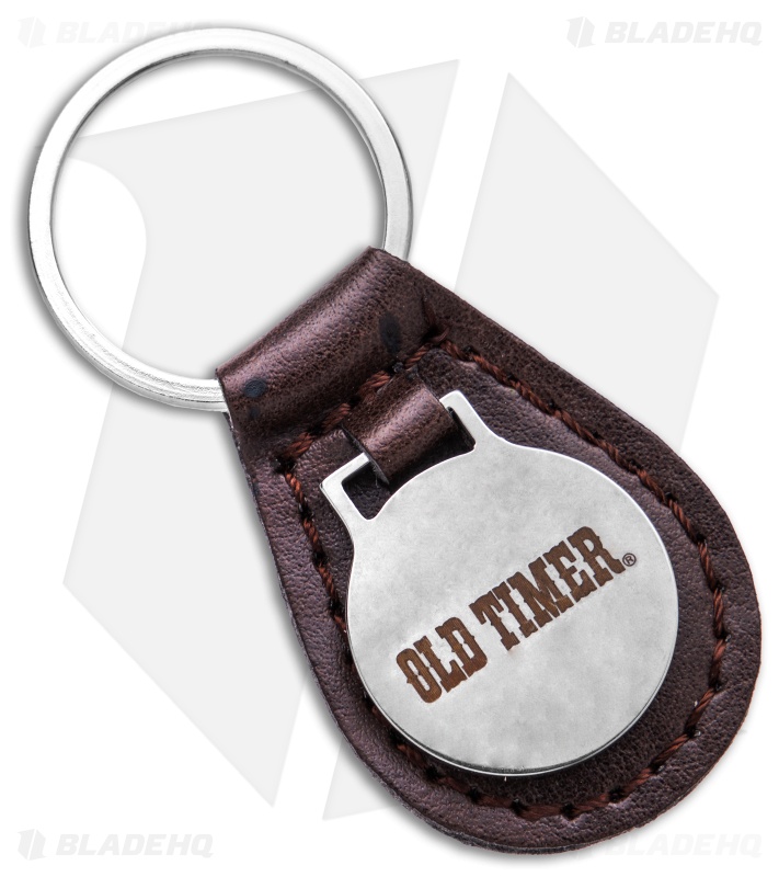 Old Timer Traditional Pocket Knife/Leather Keychain Set