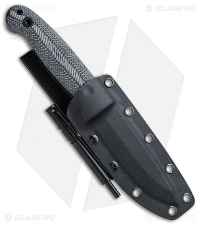 Schrade Large Frontier Fixed Blade w/ Ferro Rod (4.3" Black SW) SCHF56LM