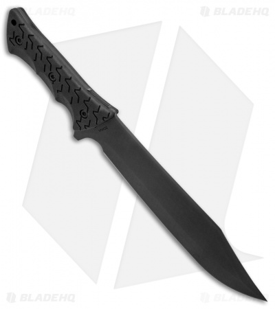 Schrade Leroy Bowie Fixed Blade Knife Black TPE (10.25" Gray) SCHF45