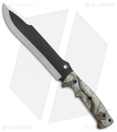 Schrade Mini Machete Fixed Blade Knife Camo (8.75" Black) 