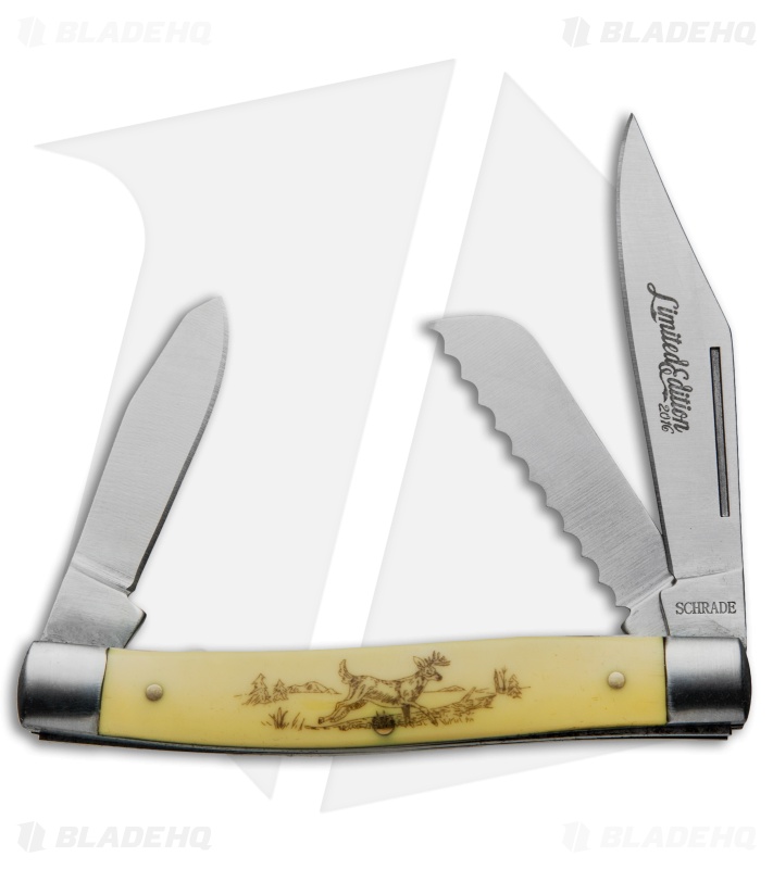  Old Timer 2016 Limited Edition Knife Gift Set Yellow Scrimshaw 