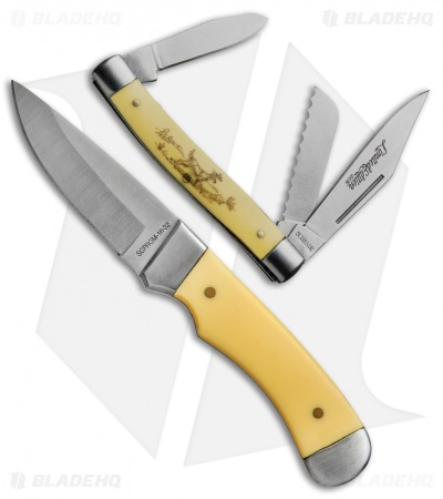  Old Timer 2016 Limited Edition Knife Gift Set Yellow Scrimshaw 