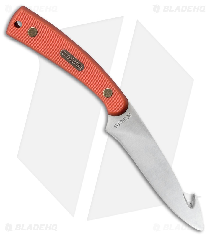 Old Timer Gut Hook Fixed Blade Knife Orange (3.5" Satin) SCHPROM157CP