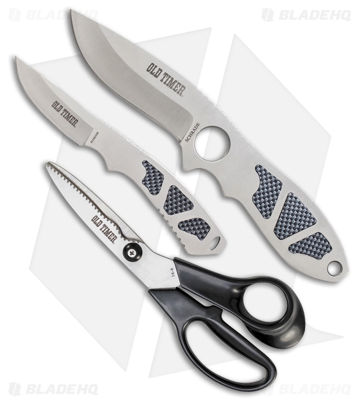 Schrade Old Timer Hunting/Cleaning Kit - Knife/Shears Set 