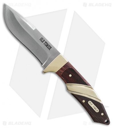 Schrade Old Timer Pioneer Fixed Blade Knife Brown Wood (4" Satin) SCH30OT 