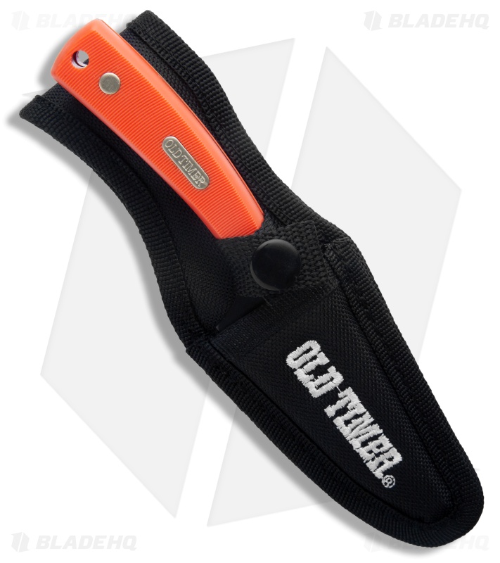 Old Timer Sharpfinger Hunting Knife Orange (3.25" Black) 