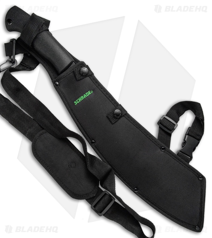 Schrade Parang Fixed Blade Machete Black TPE (13.5" Black) SCHPR1CP