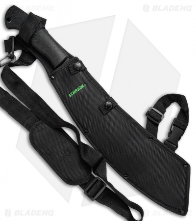 Schrade Parang Fixed Blade Machete Black TPE (13.5" Black) SCHPR1CP