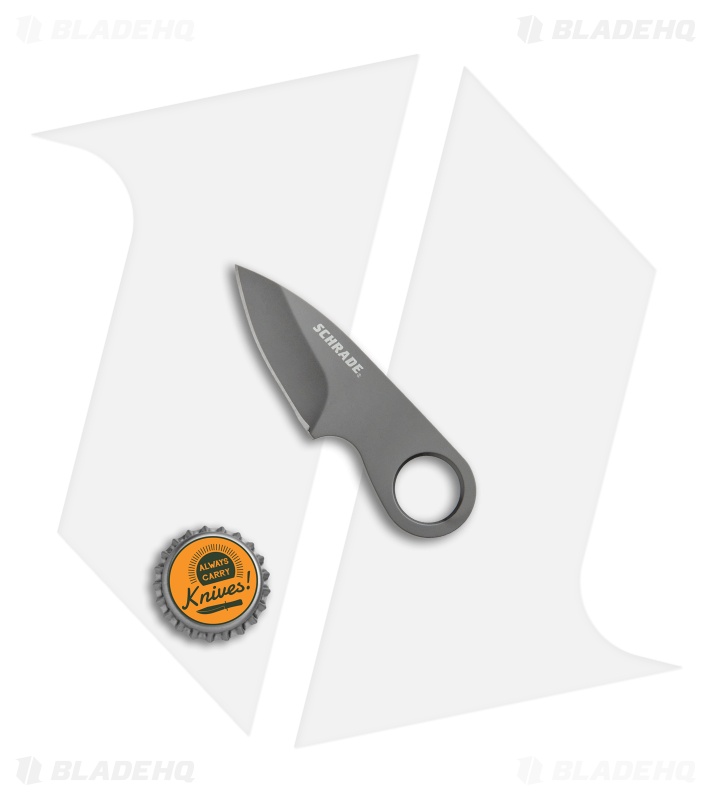 Schrade Pocket Fixed Blade Neck Knife w/ Money Clip (2" Gray) SCHCC1CP