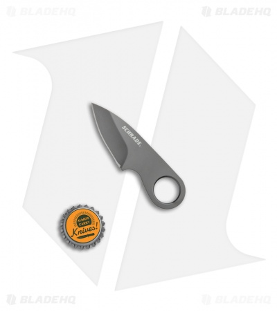 Schrade Pocket Fixed Blade Neck Knife w/ Money Clip (2" Gray) SCHCC1CP