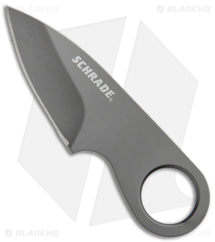 Schrade Pocket Fixed Blade Neck Knife w/ Money Clip (2" Gray) SCHCC1CP