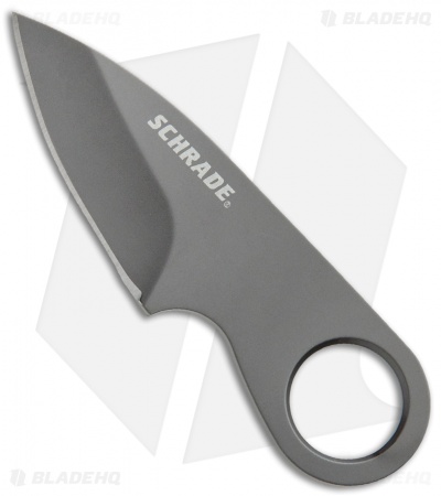 Schrade Pocket Fixed Blade Neck Knife w/ Money Clip (2" Gray) SCHCC1CP