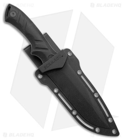 Schrade SCHF31 Drop Point Fixed Blade Knife Black TPE (4.5" Gray)