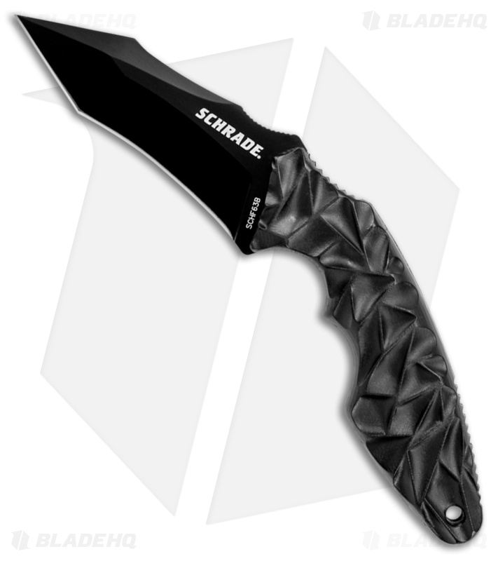 Schrade SCHF63B Tanto Fixed Blade Knife (3.5" Black)