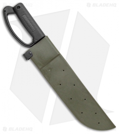 Schrade Small Outback Machete Fixed Blade Knife (12.75" Black) SCHMACH18