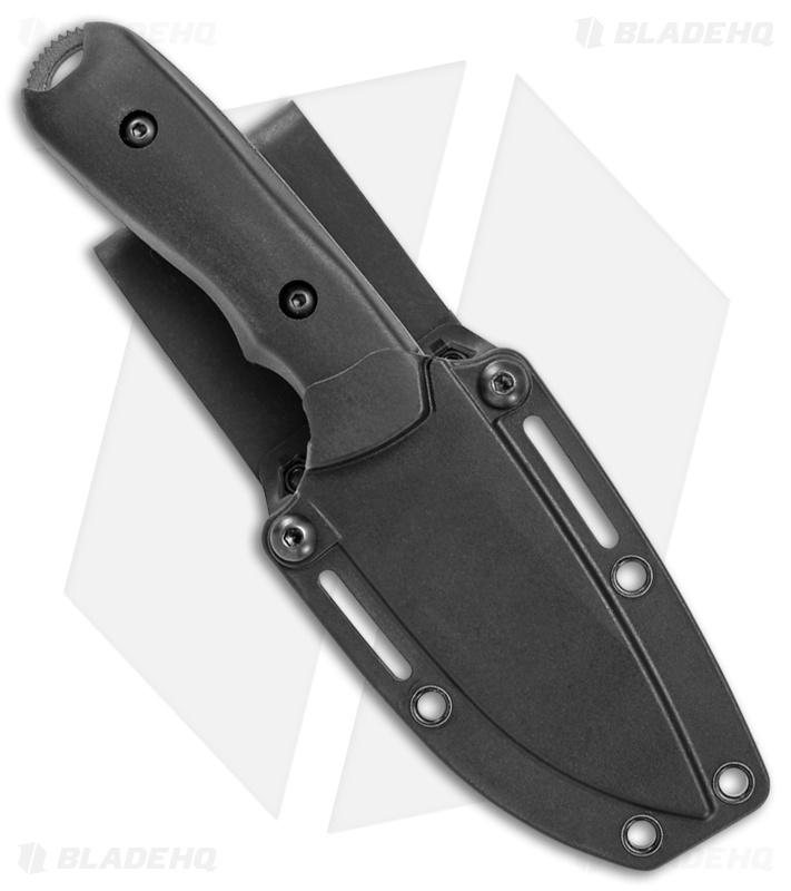 Schrade Mini Frontier Fixed Blade Knife Black Grivory (3.5" Black)