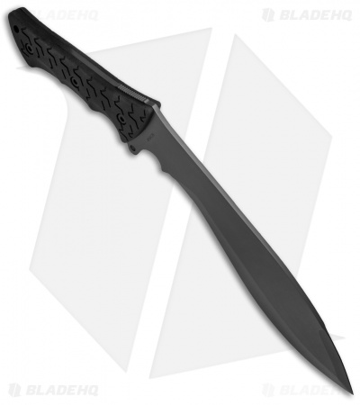 Schrade Jethro Fixed Blade Machete Knife Black TPE (11.6" Gray) SCHF48