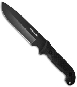 Schrade Frontier SCHF52 Fixed Blade Knife Black TPE (7&quot; Black) | 46189