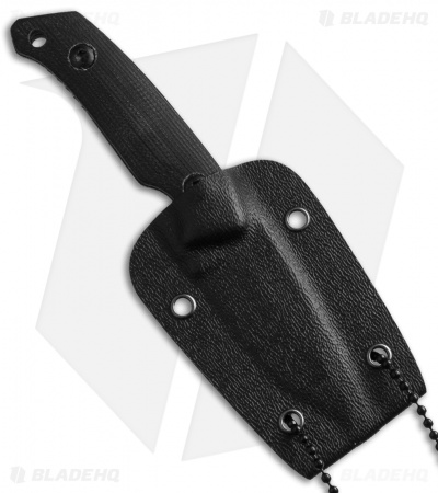 Schrade Mini Drop Point Neck Knife (2" Black SW) SCHF13SM