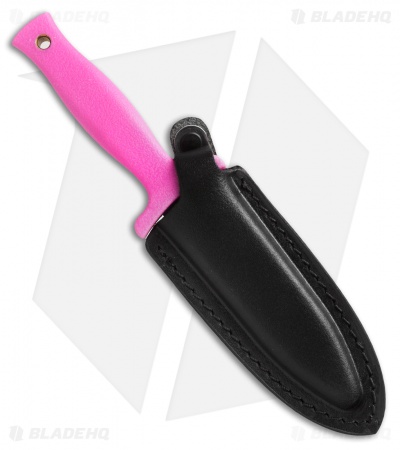 Schrade Fixed Blade Knife Small Boot Knife Pink TPE (3.6" Black Plain) SCHF19HP
