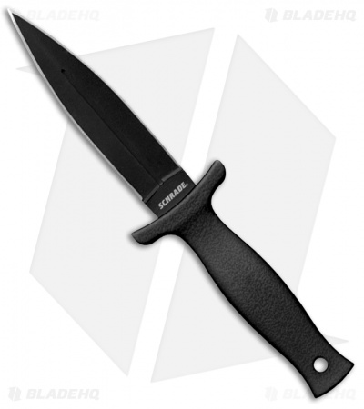 Schrade Large Boot Knife D/E Black Fixed Blade Trainer (4.625" Black) SCHF19L-TR