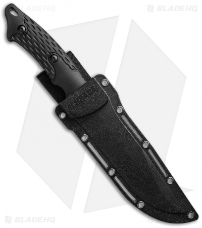 Schrade Fixed Blade Knife Full Tang Black TPE (5" Black Plain) SCHF30