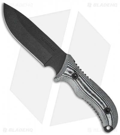 Schrade Extreme Survival Fixed Blade Knife Micarta (5" Black) SCHF36M