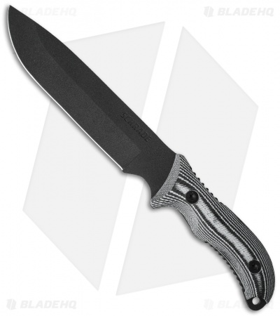 Schrade Extreme Survival Large Fixed Blade Knife Micarta (7" Black) SCHF37M