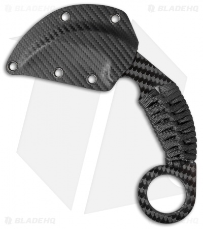 Schwartz Tactical Vengeance Karambit Fixed Blade Knife CF (2.75" CF/Ti)