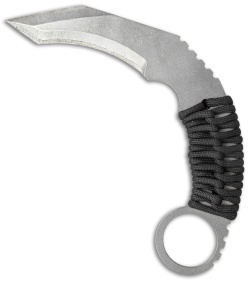 Schwartz Tactical Spartan Karambit Fixed Blade Knife (3.375" Stonewash)