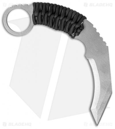 Schwartz Tactical Spartan Karambit Fixed Blade Knife (3.375" Stonewash)