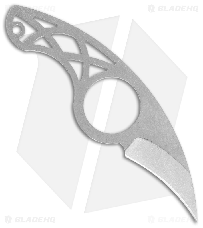 Schwartz Tactical La Griffe Titanium Fixed Blade Neck Knife (2" Stonewash)