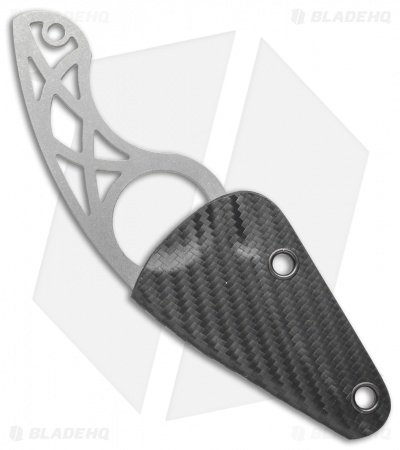 Schwartz Tactical La Griffe Titanium Fixed Blade Neck Knife (2" Stonewash)