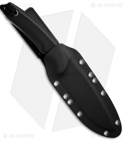 Kizlyar Supreme Knives Savage AUS-8 Fixed Blade Knife (5" Black Plain)