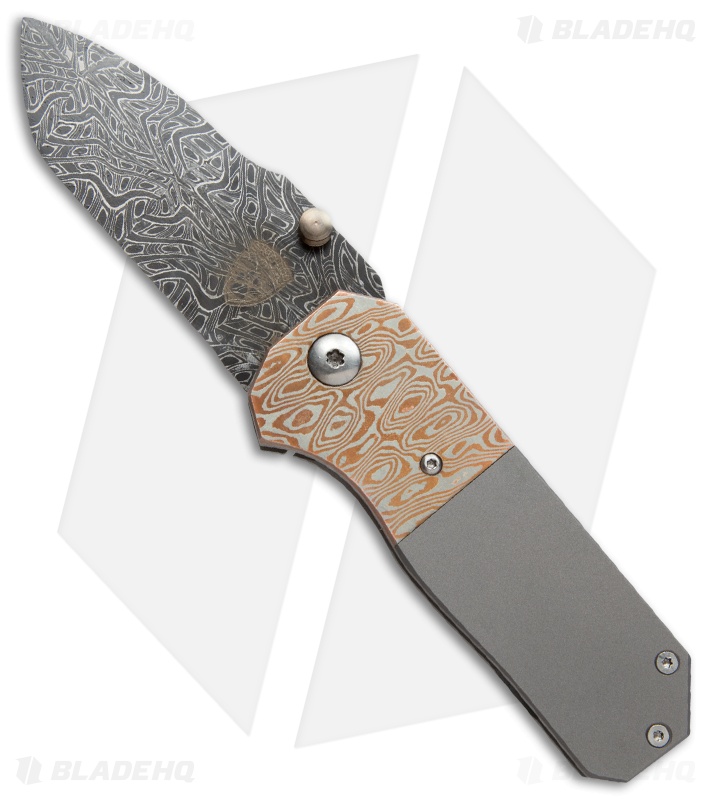 Sheepdog Knives RFK Frame Lock Knife Titanium + Mokume (3" Damascus)