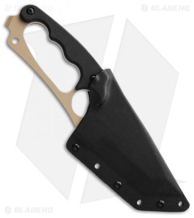SLYSTEEL Shark Tooth Tactical I Fixed Blade Knife (3.5" Tan)