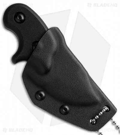 SLYSTEEL Final Option Blade Neck Knife (1.75" Black) FOB