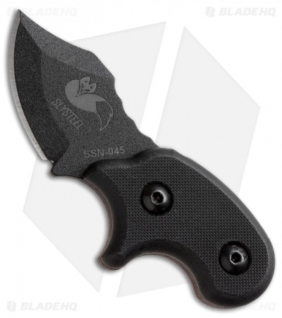 SLYSTEEL Final Option Blade Neck Knife (1.75" Black) FOB