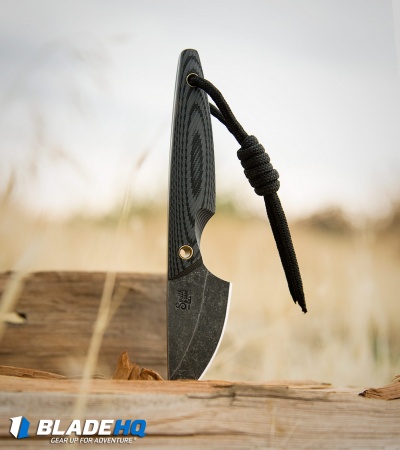 Smith & Sons Shrew Fixed Blade Knife Gray/Black G-10 (2" Black Stonewash)