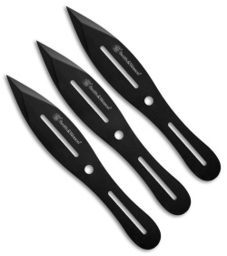 Smith &amp; Wesson Bullseye 8&quot; Throwing Knife Set Black (3 Knives) SWTK8BCP | 77264