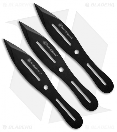 Smith & Wesson Bullseye 8" Throwing Knife Set Black (3 Knives) SWTK8BCP
