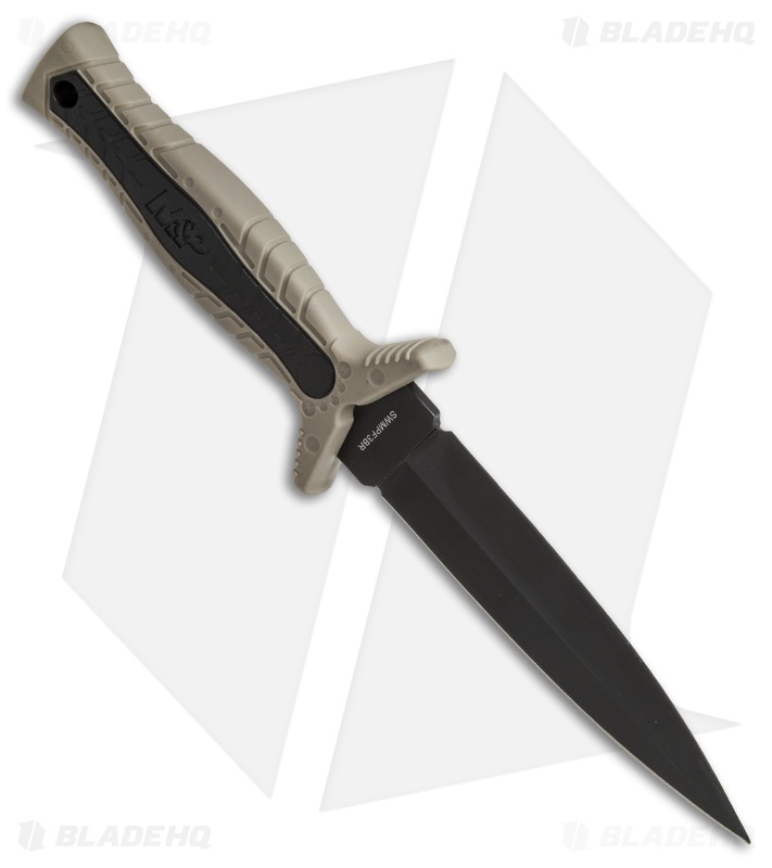Smith & Wesson M&P Full Tang Fixed Blade Boot Knife Tan (4.7" Black) SWMPF3BR