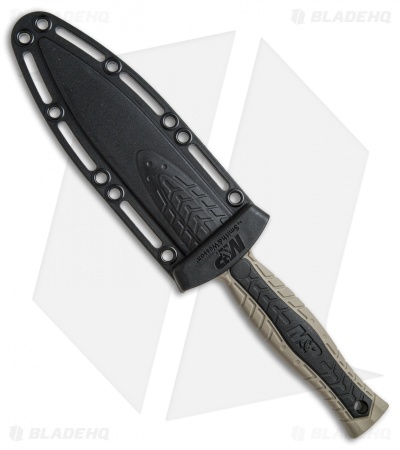 Smith & Wesson M&P Full Tang Fixed Blade Boot Knife Tan (4.7" Black) SWMPF3BR