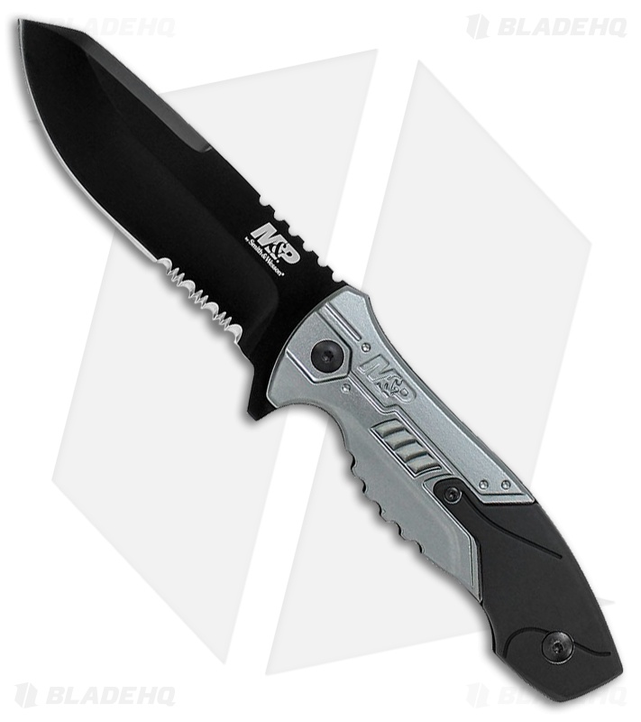 Smith & Wesson M&P Fixed Blade Knife Aluminum/Rubber (4" Black Serr