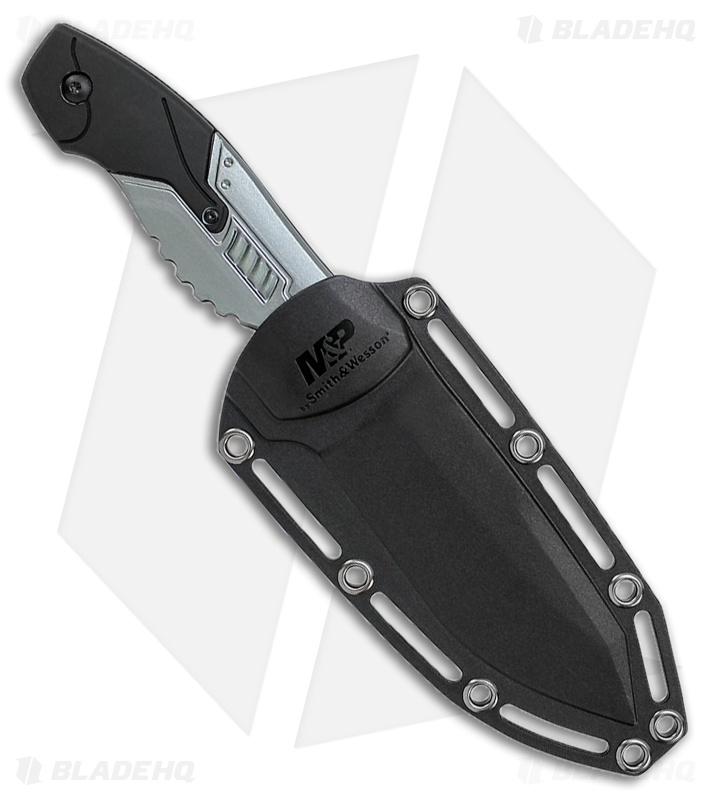 Smith & Wesson M&P Fixed Blade Knife Aluminum/Rubber (4" Black Serr