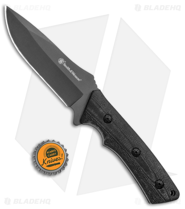 Smith & Wesson Fixed Blade Knife Black G-10 (4.3" Gray) SWF1LCP