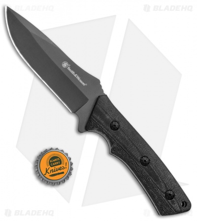 Smith & Wesson Fixed Blade Knife Black G-10 (4.3" Gray) SWF1LCP